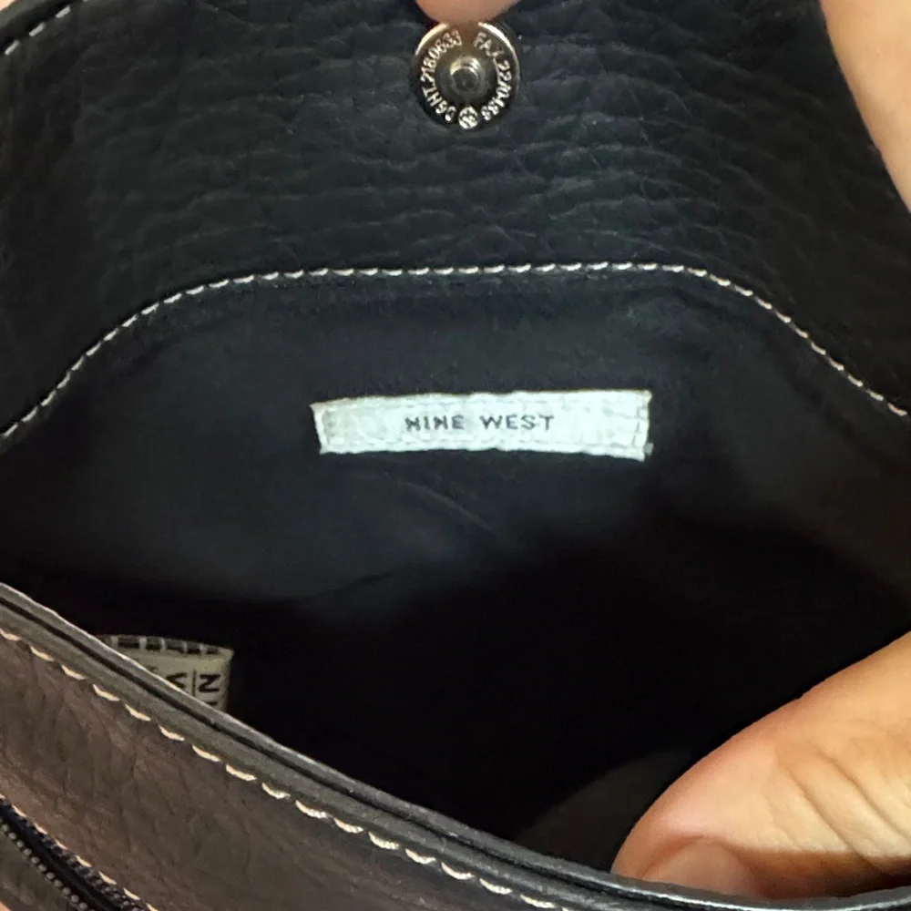 Nine West Convertible Crossbody Clutch | Black Faux Leather | OS